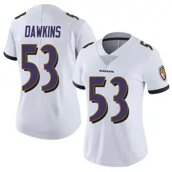 Nike Nick Dawkins Baltimore Ravens Women's Limited White Vapor Untouchable Jersey