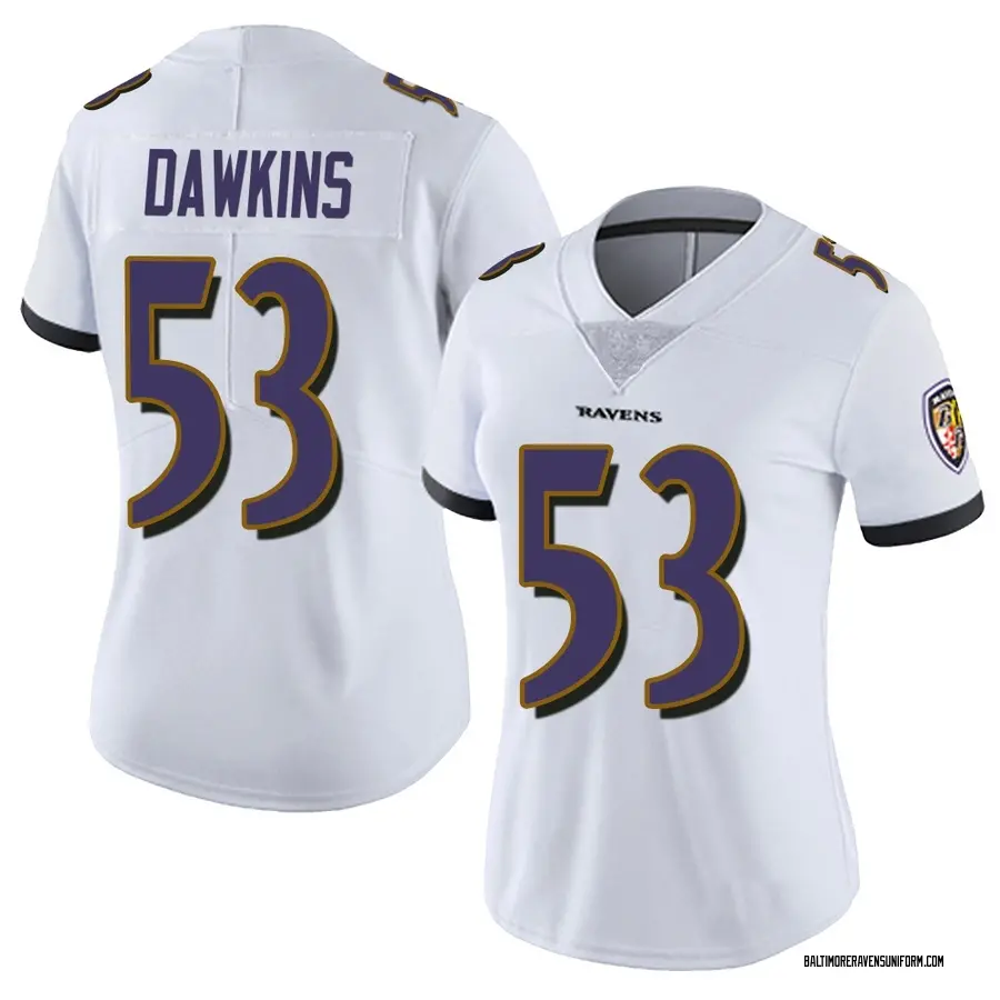Nike Nick Dawkins Baltimore Ravens Women's Limited White Vapor Untouchable Jersey