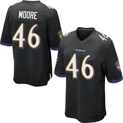Nike Nick Moore Baltimore Ravens Men's Game Black Jersey