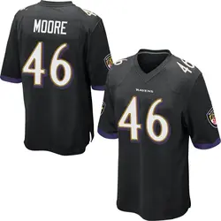 Nike Nick Moore Baltimore Ravens Youth Game Black Jersey