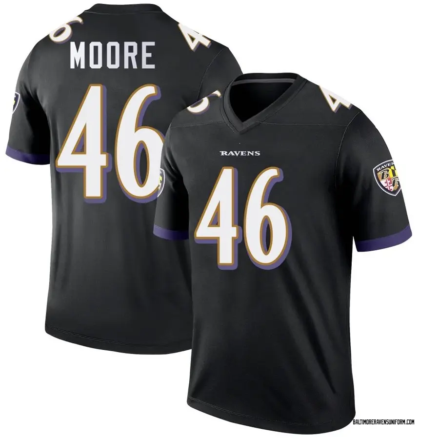Nike Nick Moore Baltimore Ravens Youth Legend Black Jersey