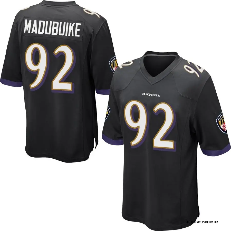 Nike Nnamdi Madubuike Baltimore Ravens Men's Game Black Jersey
