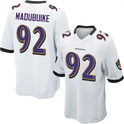Nike Nnamdi Madubuike Baltimore Ravens Men's Game White Jersey