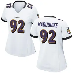 Nike Nnamdi Madubuike Baltimore Ravens Women's Game White Jersey