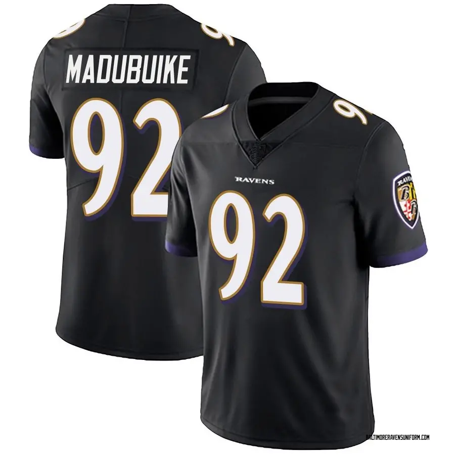 Nike Nnamdi Madubuike Baltimore Ravens Youth Limited Black Alternate Vapor Untouchable Jersey