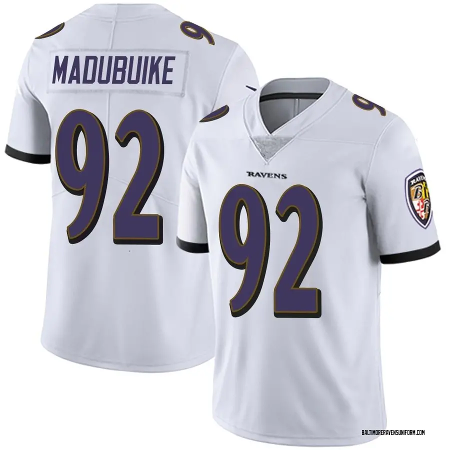 Nike Nnamdi Madubuike Baltimore Ravens Youth Limited White Vapor Untouchable Jersey