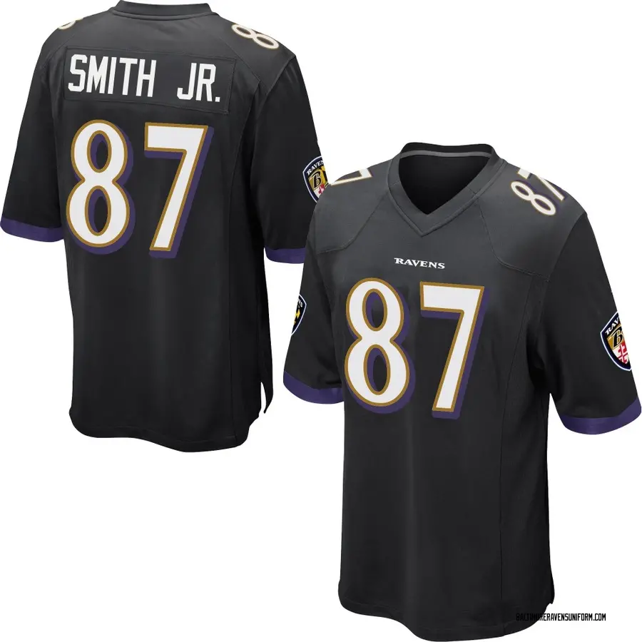Nike Octavian Smith Jr. Baltimore Ravens Men's Game Black Jersey