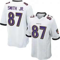 Nike Octavian Smith Jr. Baltimore Ravens Men's Game White Jersey