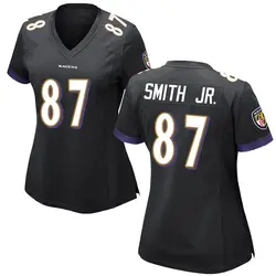 Nike Octavian Smith Jr. Baltimore Ravens Women's Game Black Jersey