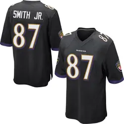 Nike Octavian Smith Jr. Baltimore Ravens Youth Game Black Jersey