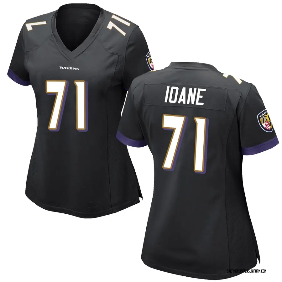 Nike Olaivavega Ioane Baltimore Ravens Women's Game Black Jersey