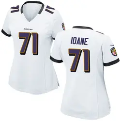 Nike Olaivavega Ioane Baltimore Ravens Women's Game White Jersey
