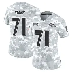 Nike Olaivavega Ioane Baltimore Ravens Women's Limited Arctic Camo 2024 Salute to Service Jersey