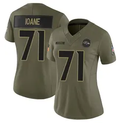 Nike Olaivavega Ioane Baltimore Ravens Women's Limited Olive 2025 Salute to Service Jersey