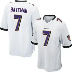 Nike Rashod Bateman Baltimore Ravens Men's Game White Jersey