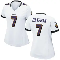 Nike Rashod Bateman Baltimore Ravens Women's Game White Jersey