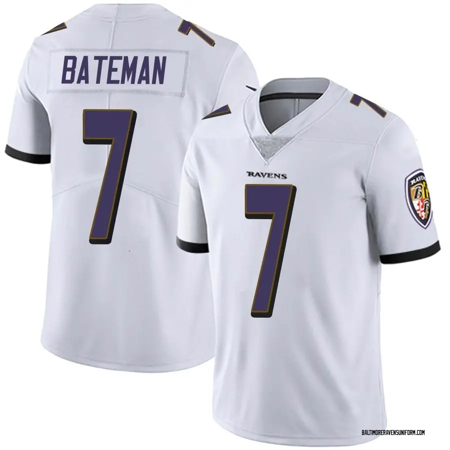 Nike Rashod Bateman Baltimore Ravens Youth Limited White Vapor Untouchable Jersey