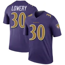 Nike Reuben Lowery Baltimore Ravens Men's Legend Purple Color Rush Jersey