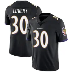 Nike Reuben Lowery Baltimore Ravens Men's Limited Black Alternate Vapor Untouchable Jersey