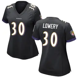 Nike Reuben Lowery Baltimore Ravens Women's Game Black Jersey