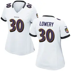 Nike Reuben Lowery Baltimore Ravens Women's Game White Jersey
