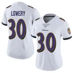 Nike Reuben Lowery Baltimore Ravens Women's Limited White Vapor Untouchable Jersey