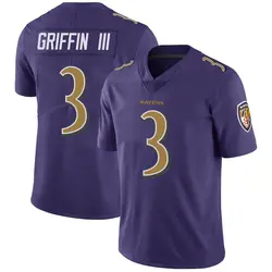 Nike Robert Griffin III Baltimore Ravens Men's Limited Purple Color Rush Vapor Untouchable Jersey