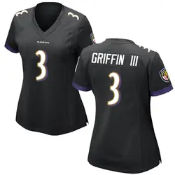 Nike Robert Griffin III Baltimore Ravens Women's Game Black Jersey