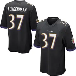 Nike Robert Longerbeam Baltimore Ravens Men's Game Black Jersey