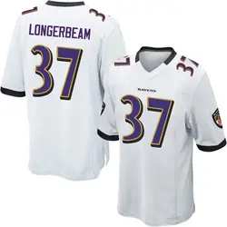 Nike Robert Longerbeam Baltimore Ravens Men's Game White Jersey