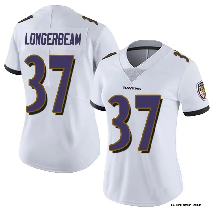 Nike Robert Longerbeam Baltimore Ravens Women's Limited White Vapor Untouchable Jersey