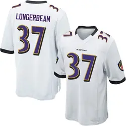 Nike Robert Longerbeam Baltimore Ravens Youth Game White Jersey