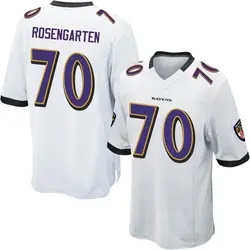 Nike Roger Rosengarten Baltimore Ravens Youth Game White Jersey