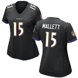 Nike Ryan Mallett Baltimore Ravens Women's Game Black Jersey