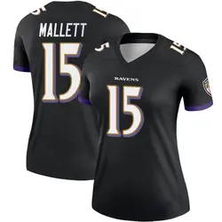 Nike Ryan Mallett Baltimore Ravens Women's Legend Black Jersey
