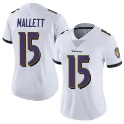Nike Ryan Mallett Baltimore Ravens Women's Limited White Vapor Untouchable Jersey