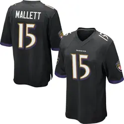 Ryan Mallett Baltimore Ravens Youth Game Black Jersey