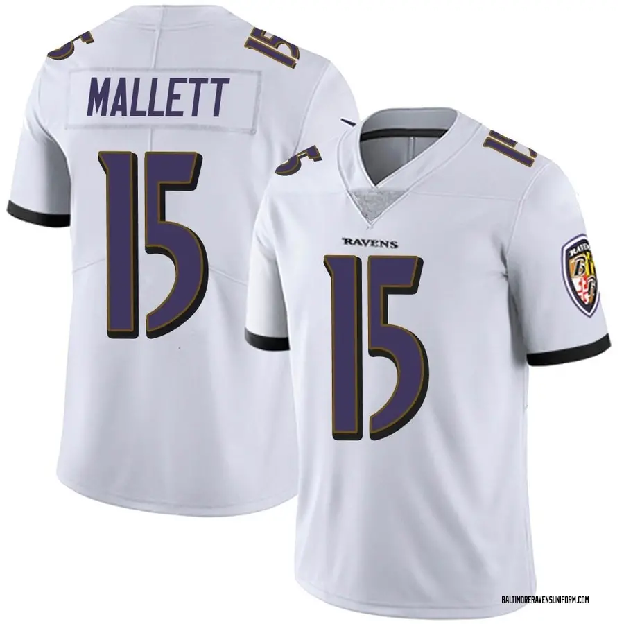 Nike Ryan Mallett Baltimore Ravens Youth Limited White Vapor Untouchable Jersey