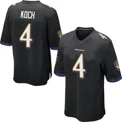 Nike Sam Koch Baltimore Ravens Men's Game Black Jersey