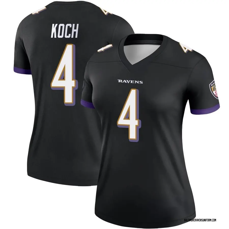 Nike Sam Koch Baltimore Ravens Women's Legend Black Jersey