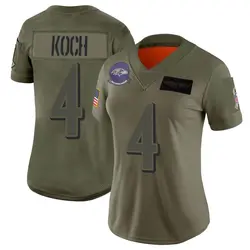 Nike Sam Koch Baltimore Ravens Women's Limited Camo 2019 Salute to Service Jersey