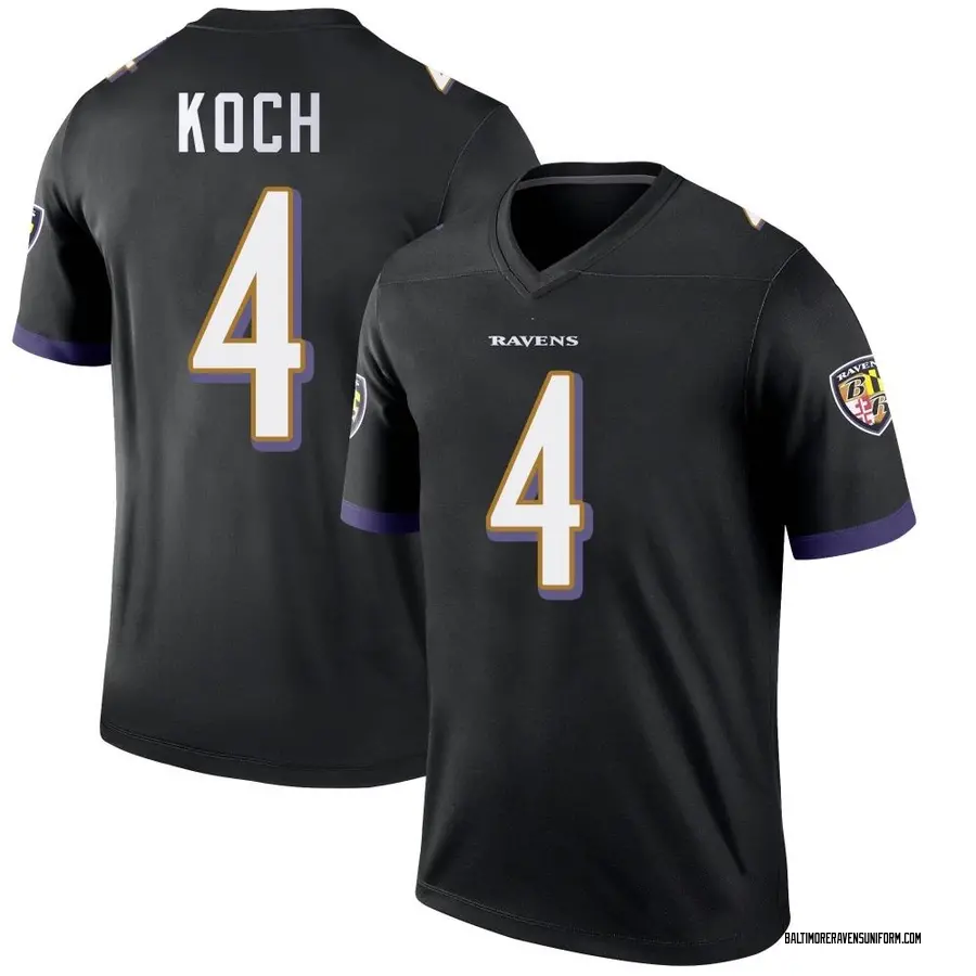 Nike Sam Koch Baltimore Ravens Youth Legend Black Jersey