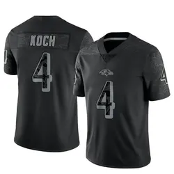 Nike Sam Koch Baltimore Ravens Youth Limited Black Reflective Jersey