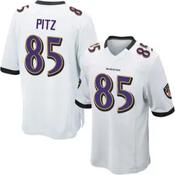 Nike Sam Pitz Baltimore Ravens Men's Game White Jersey