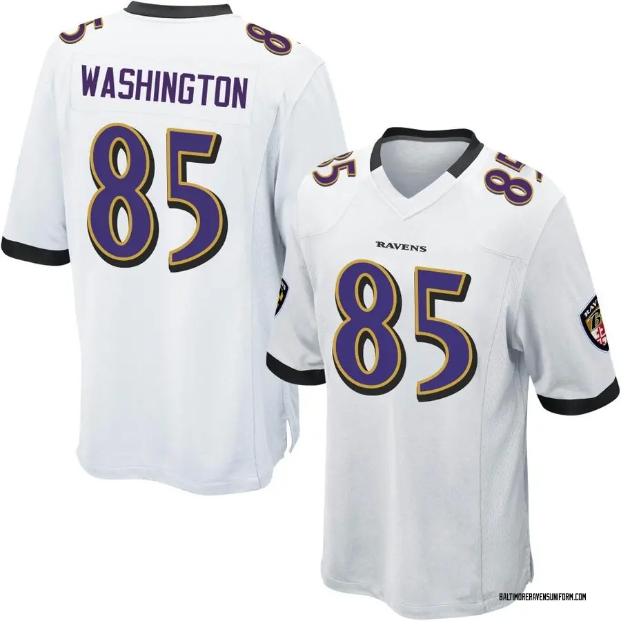 Nike Scotty Washington Baltimore Ravens Men's Game White Jersey