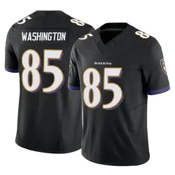 Nike Scotty Washington Baltimore Ravens Men's Limited Black Vapor F.U.S.E. Jersey