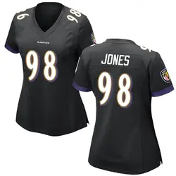 Nike Travis Jones Baltimore Ravens Women's Game Black Jersey