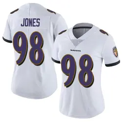 Nike Travis Jones Baltimore Ravens Women's Limited White Vapor Untouchable Jersey