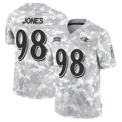 Nike Travis Jones Baltimore Ravens Youth Limited Arctic Camo 2024 Salute to Service Jersey