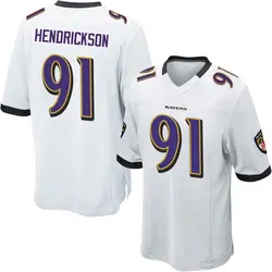Nike Trey Hendrickson Baltimore Ravens Men's Game White Jersey